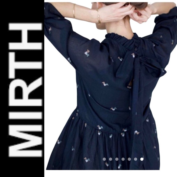 Last Chance NWT MIRTH Handmade Editions NAPA Mini Dress in Black Jamdani m - Picture 4 of 16